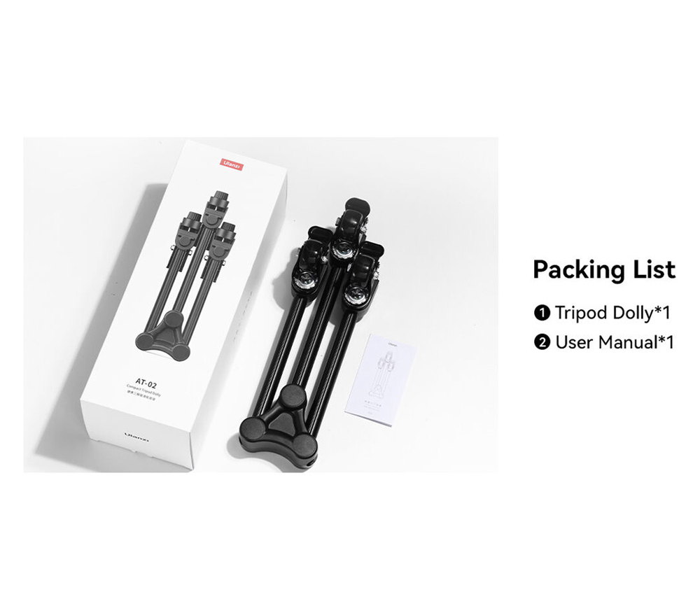 Тележка Ulanzi AT-02 Roller Baseplate, для стойки AT-01 и других