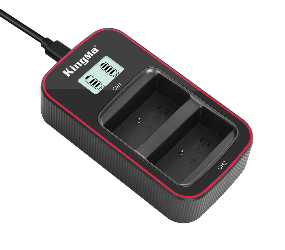 Зарядное устройство Kingma BM058-BLH1, для 2х Olympus BLH-1, дисплей