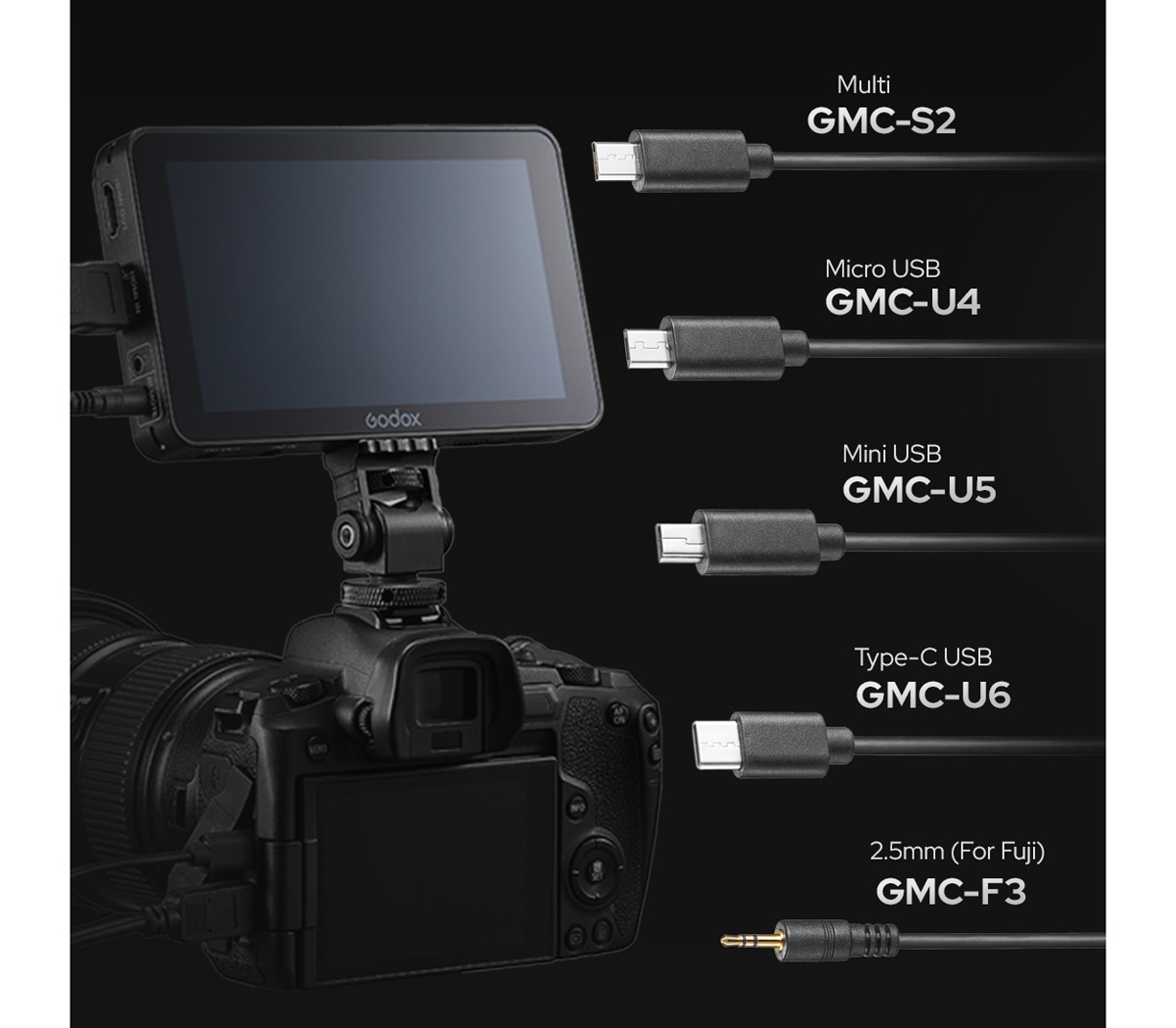 Кабель Godox GMC-U6 для мониторов GM6S и GM7S, USB-C