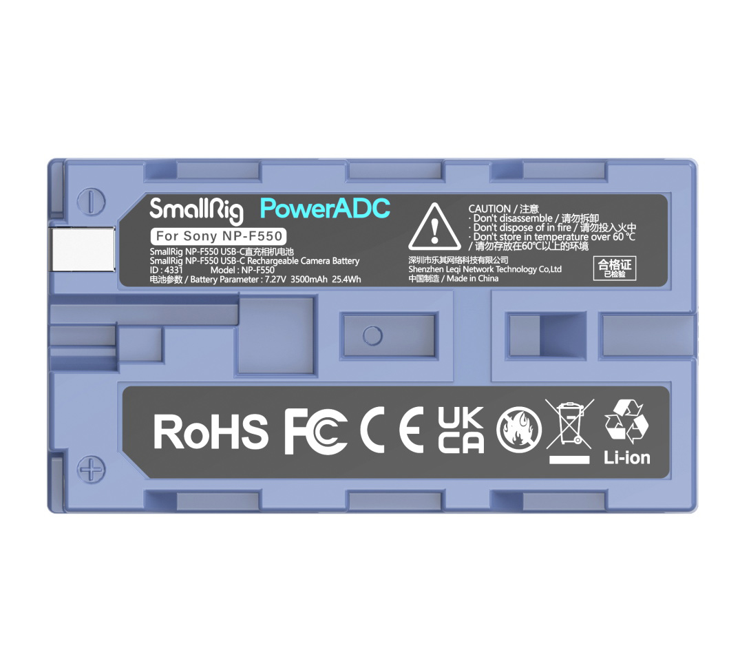 Аккумулятор SmallRig NP-F550, USB-C зарядка (4331)