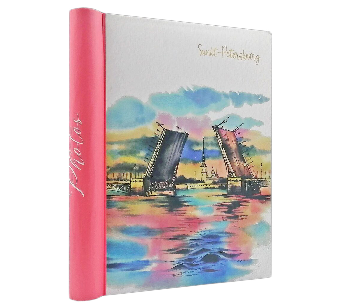 Фотоальбом Полином 20 листов 23х28 см, магнитный, «Разводные мосты»