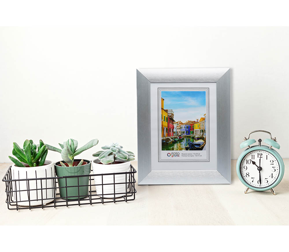 Фоторамка Fotografia 15х20 см, алюминий, серебристая (FFAL-9003)