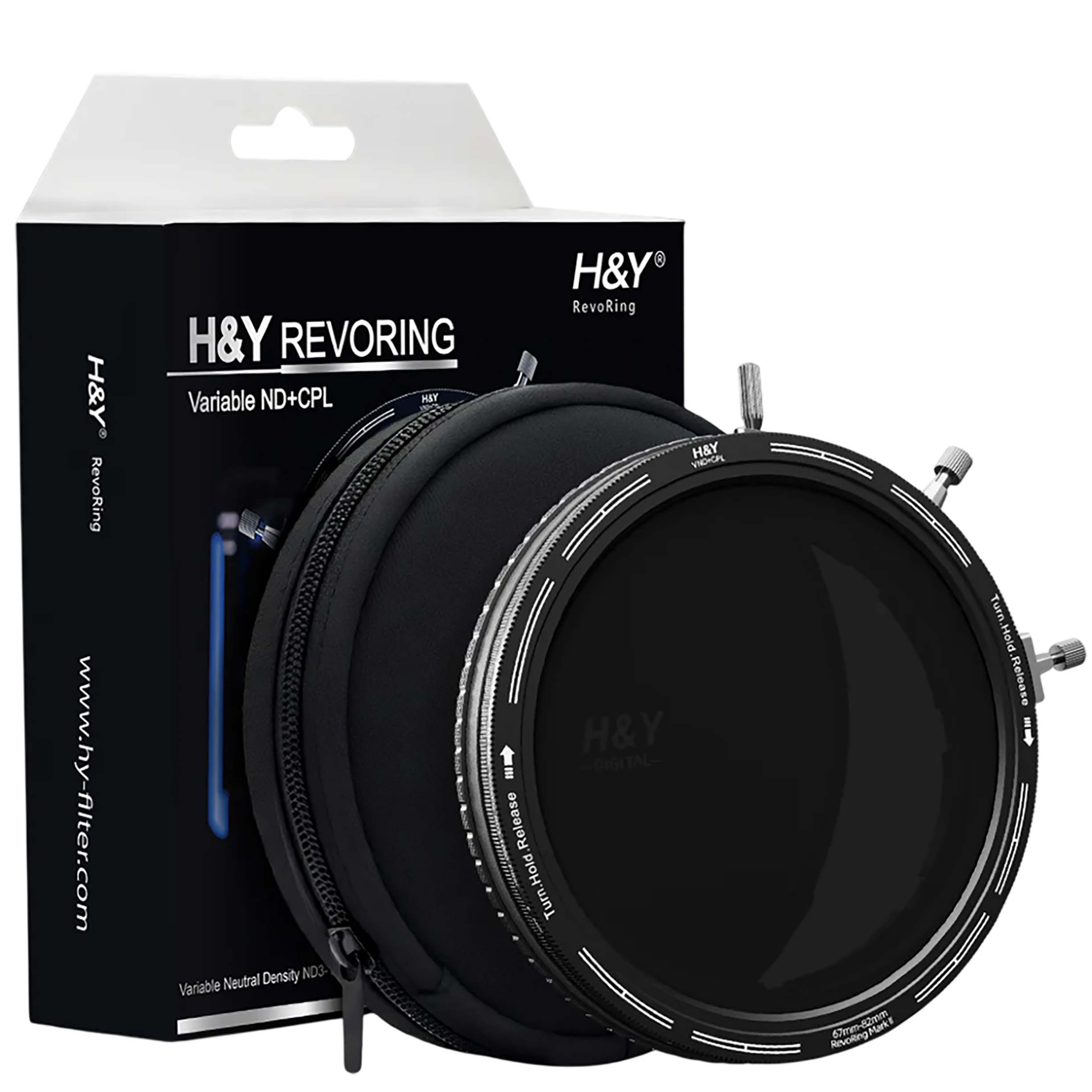 Светофильтр H&Y RevoRing Mark II, фильтр с байонетным креплением 58-77 мм, ND3-1000+CPL