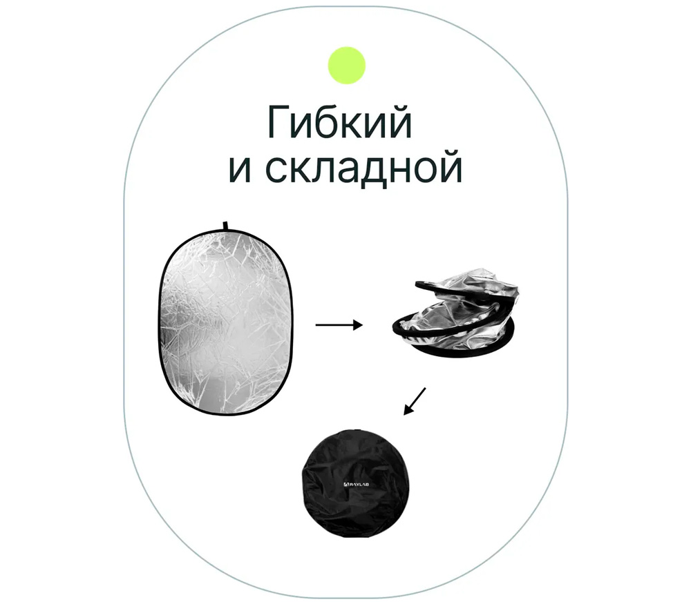 Отражатель Raylab RF-02, 5 в 1, 90x120 см