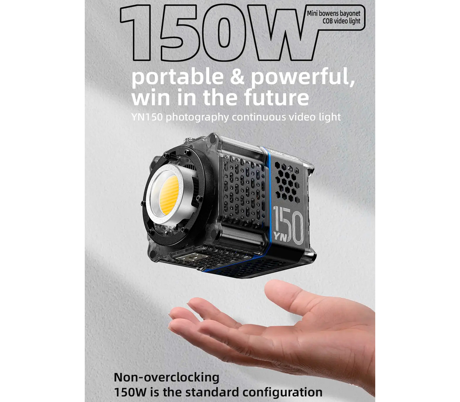 Осветитель Yongnuo YN150LI Kit, 3200-5600К, с рукояткой и сетевым адаптером, mini Bowens
