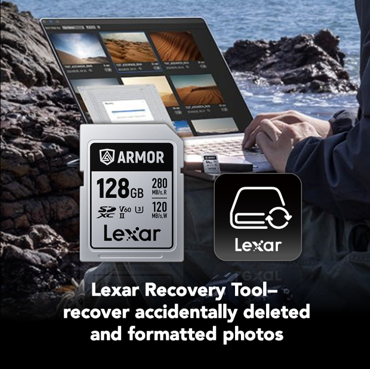 Карта памяти Lexar SDXC 128GB ARMOR Silver Pro C10 V60 U3 6K UHD (R280/W120 MB/s)