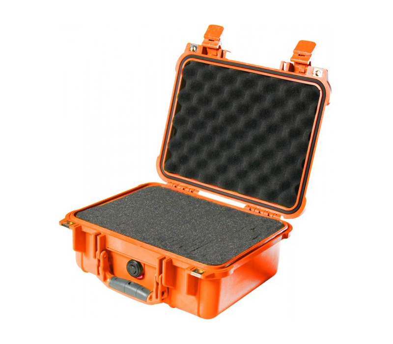 Защитный кейс Peli 1400, WL/WF, с наполнением из поропласта, оранжевый