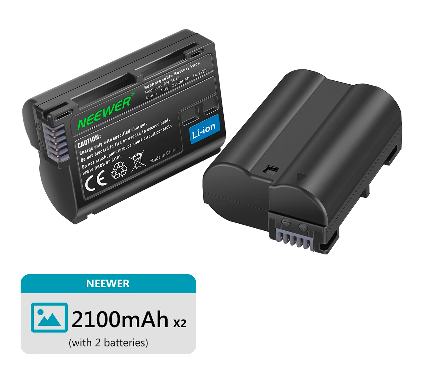 Зарядное устройство Neewer + 2 аккумулятора EN-EL15 2100 мАч
