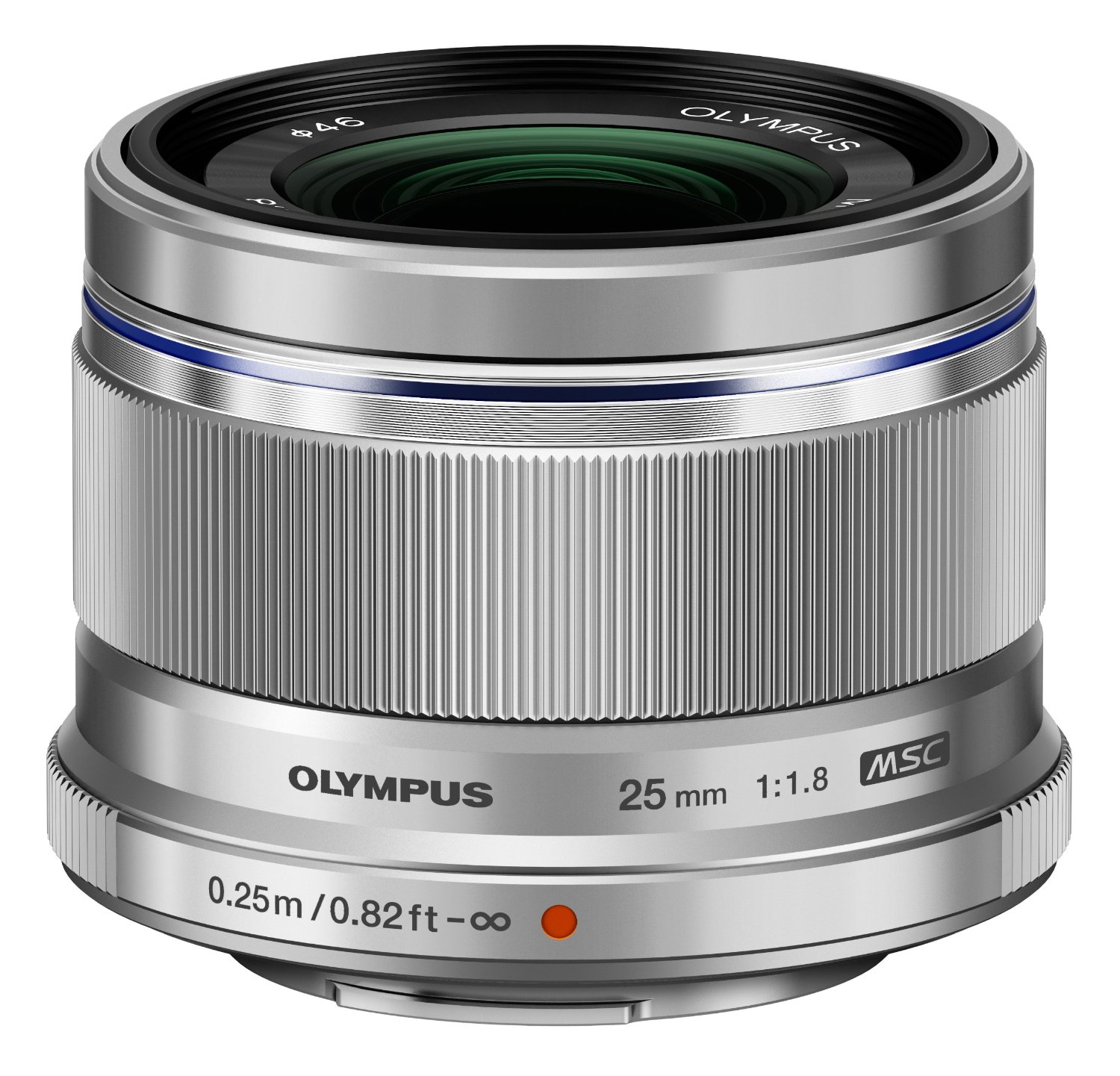 Объектив Olympus M.ZUIKO Digital 25mm f/1.8, серебристый
