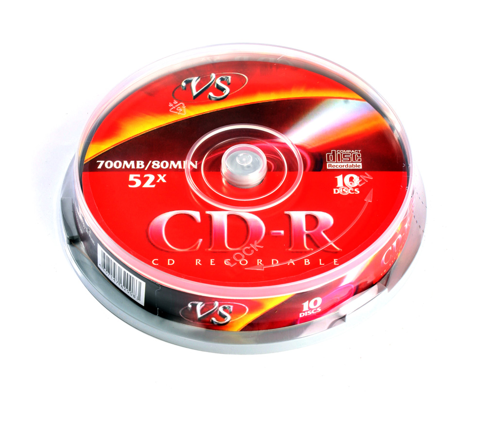 Диск VS CD-R 80 52x Cake Box, 10 шт