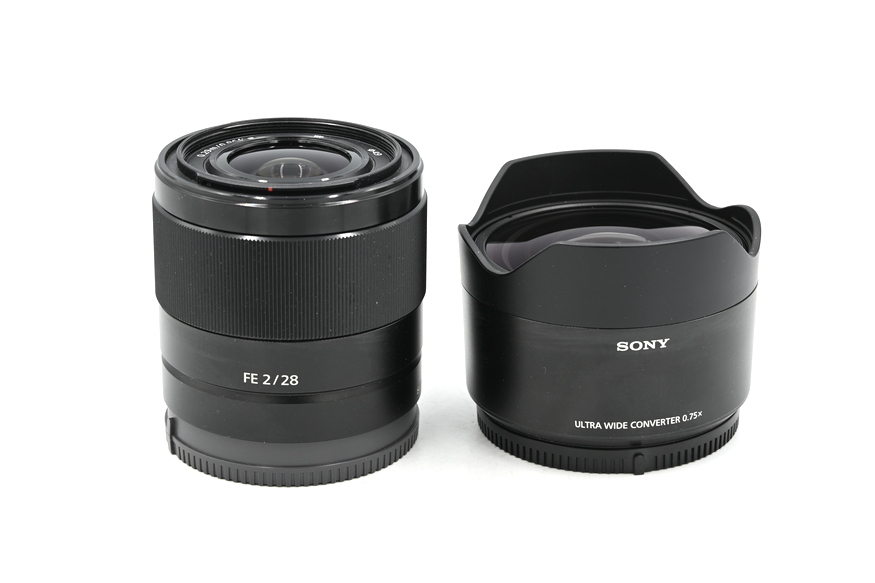 Объектив Sony FE 28mm f/2 + SEL-075UWC конвертер (состояние 5-) (б/у)