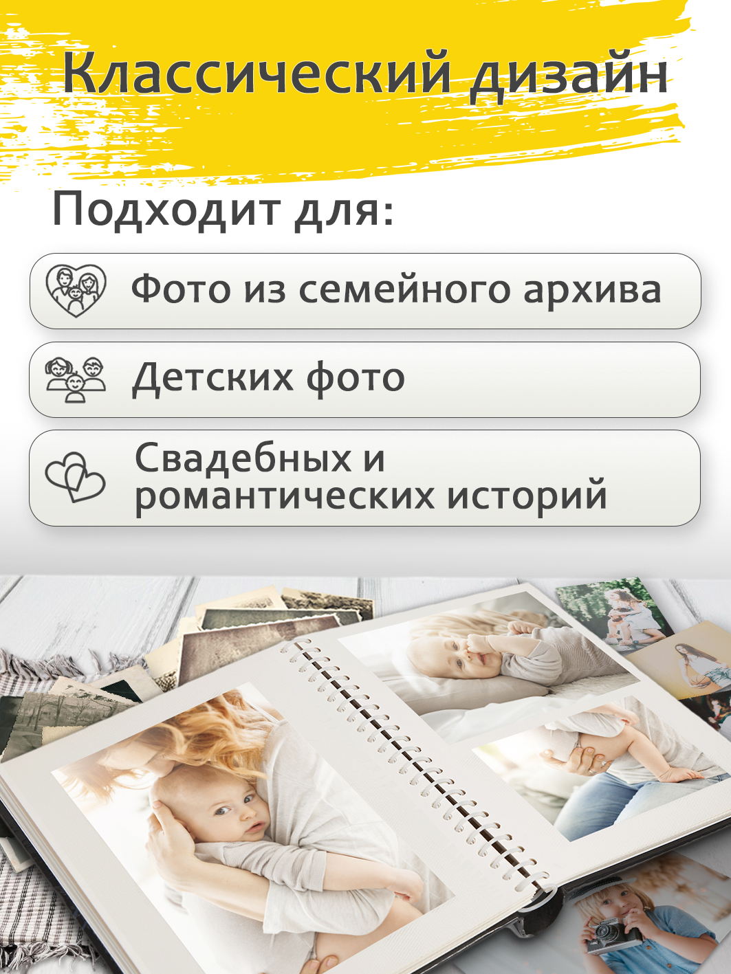 Фотоальбом Fotografia магнитный 23х28 см, 10 листов, «Классика», темно-синий, FA-VSA10-504