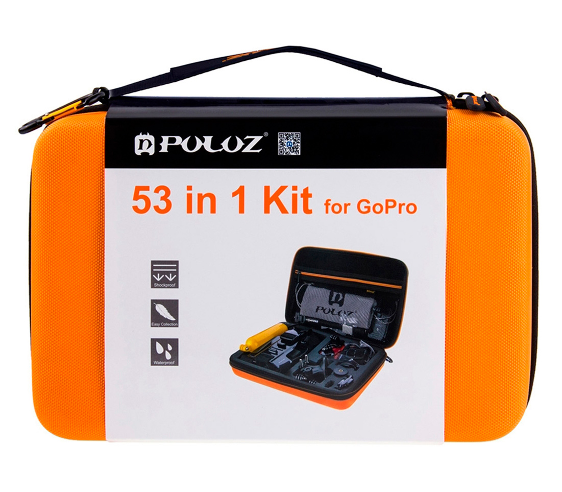 Комплект аксессуаров Puluz PKT26 Accessories Combo Kit 53 в 1 для экшн-камер, в кейсе