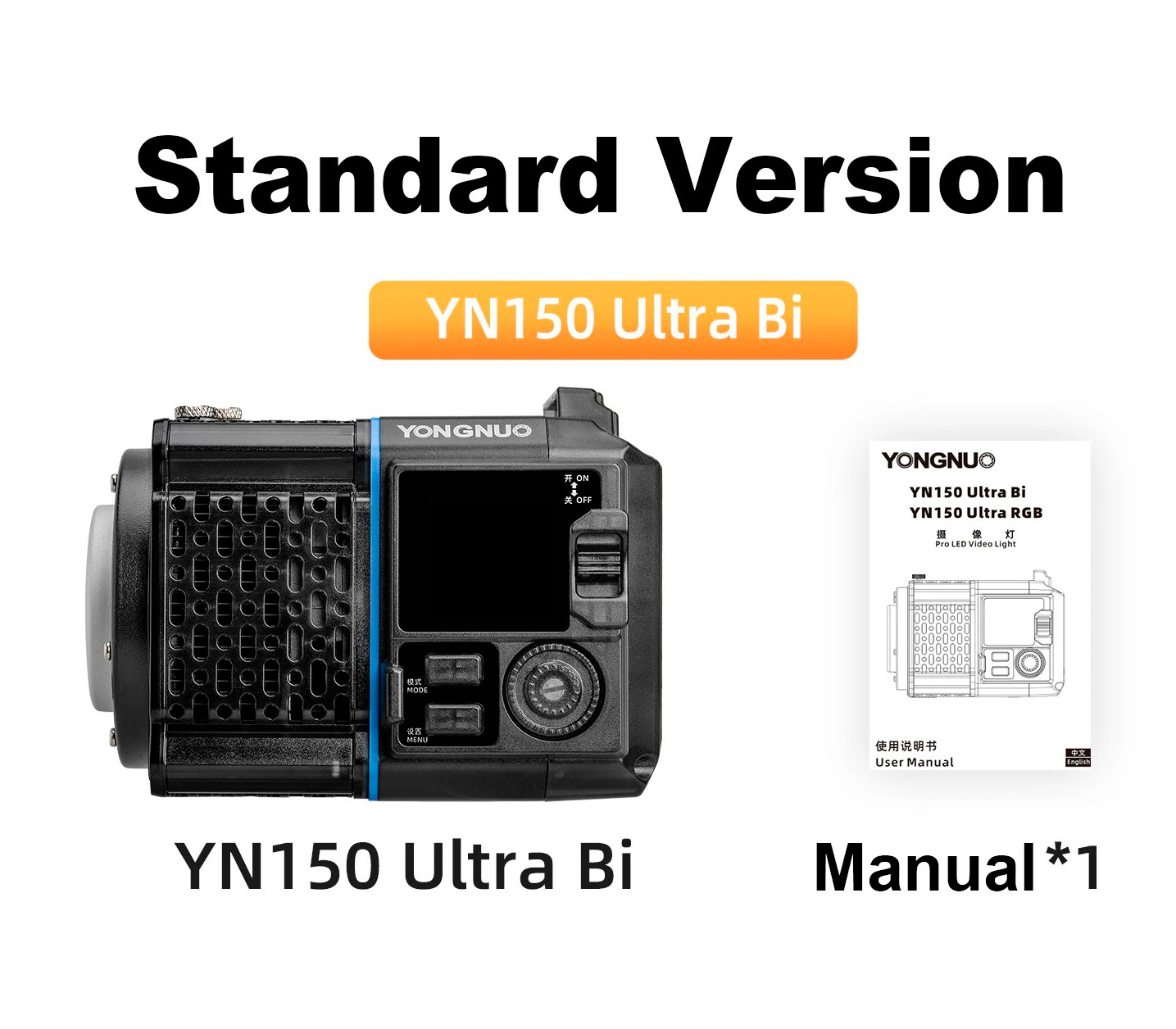 Осветитель Yongnuo YN150 Ultra Bi, 2700-6500К, 150 Вт, mini Bowens