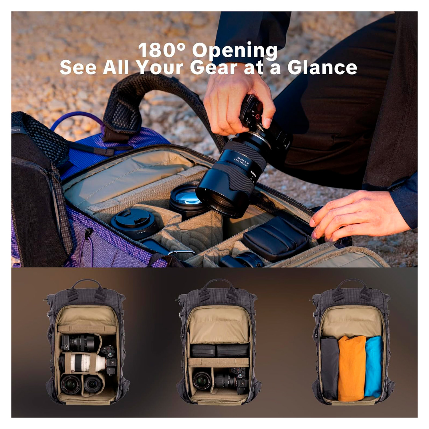 Рюкзак PGYTECH OnePro Ultralight Backpack 40L, цвет: Space Black