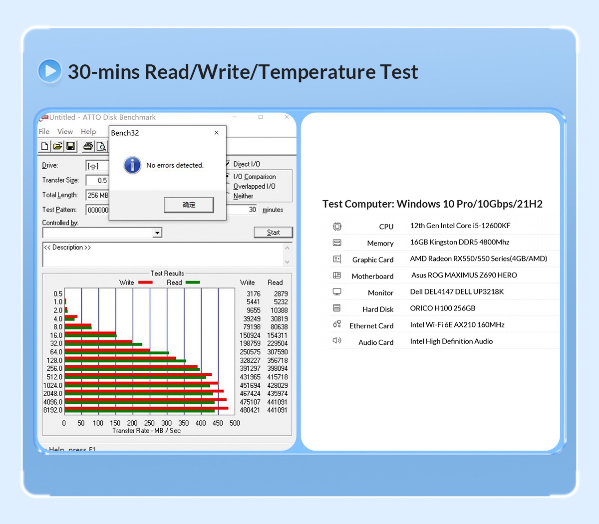 Внешний SSD диск Orico USSD-J-C256G, 256 ГБ, 560/480 MB/s, красный
