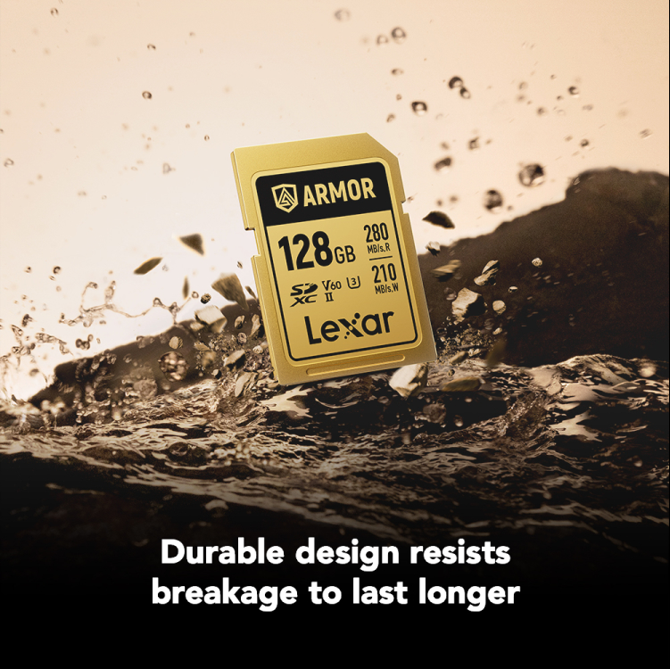 Карта памяти Lexar SDXC 128GB ARMOR Gold C10 V60 U3 (R280/W210 MB/s)