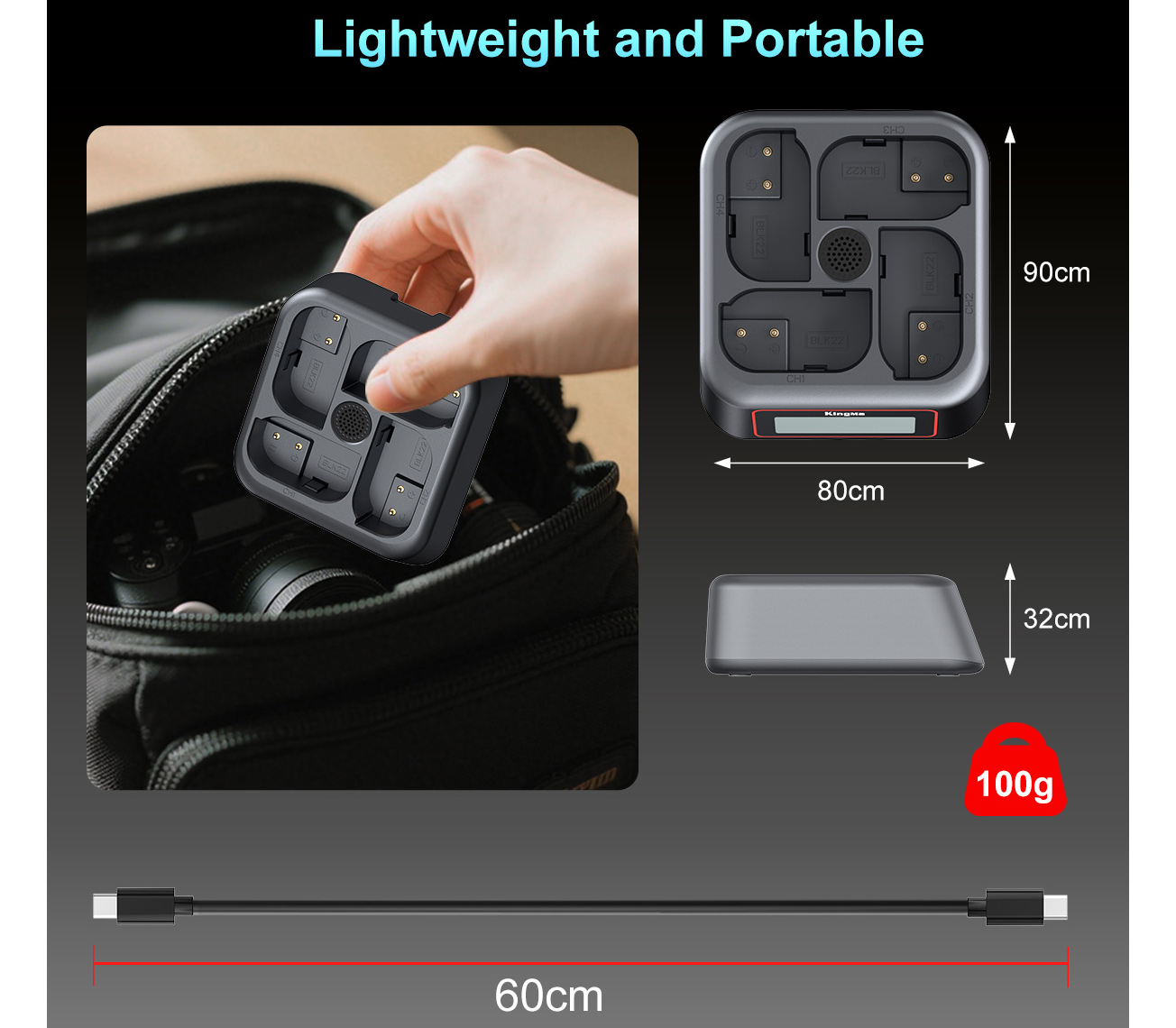 Зарядное устройство Kingma BM069-BLK22 для 4х Panasonic DMW-BLK22