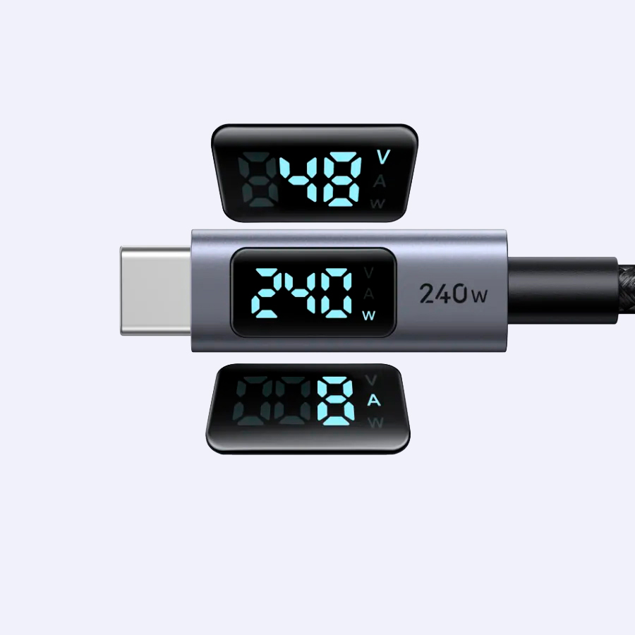 Кабель Ugreen L530, USB-C - USB-C, 240 Вт, 2 м, черный