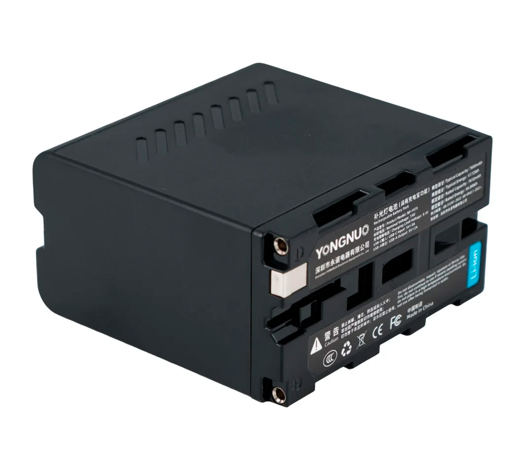 Аккумулятор Yongnuo NP-F970 7800 мАч, со встроенным зарядным устройством, USB-C
