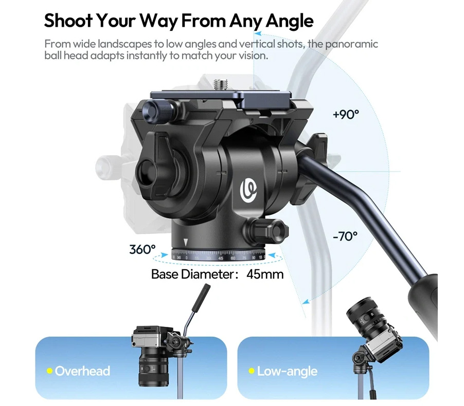 Штатив Ulanzi Ombra Video II XINAG Tripod, c видеоголовой, черный