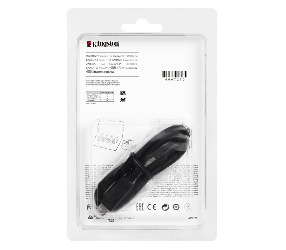 Карт-ридер Kingston Workflow WFS-SD для SD (UHS-I/-II)