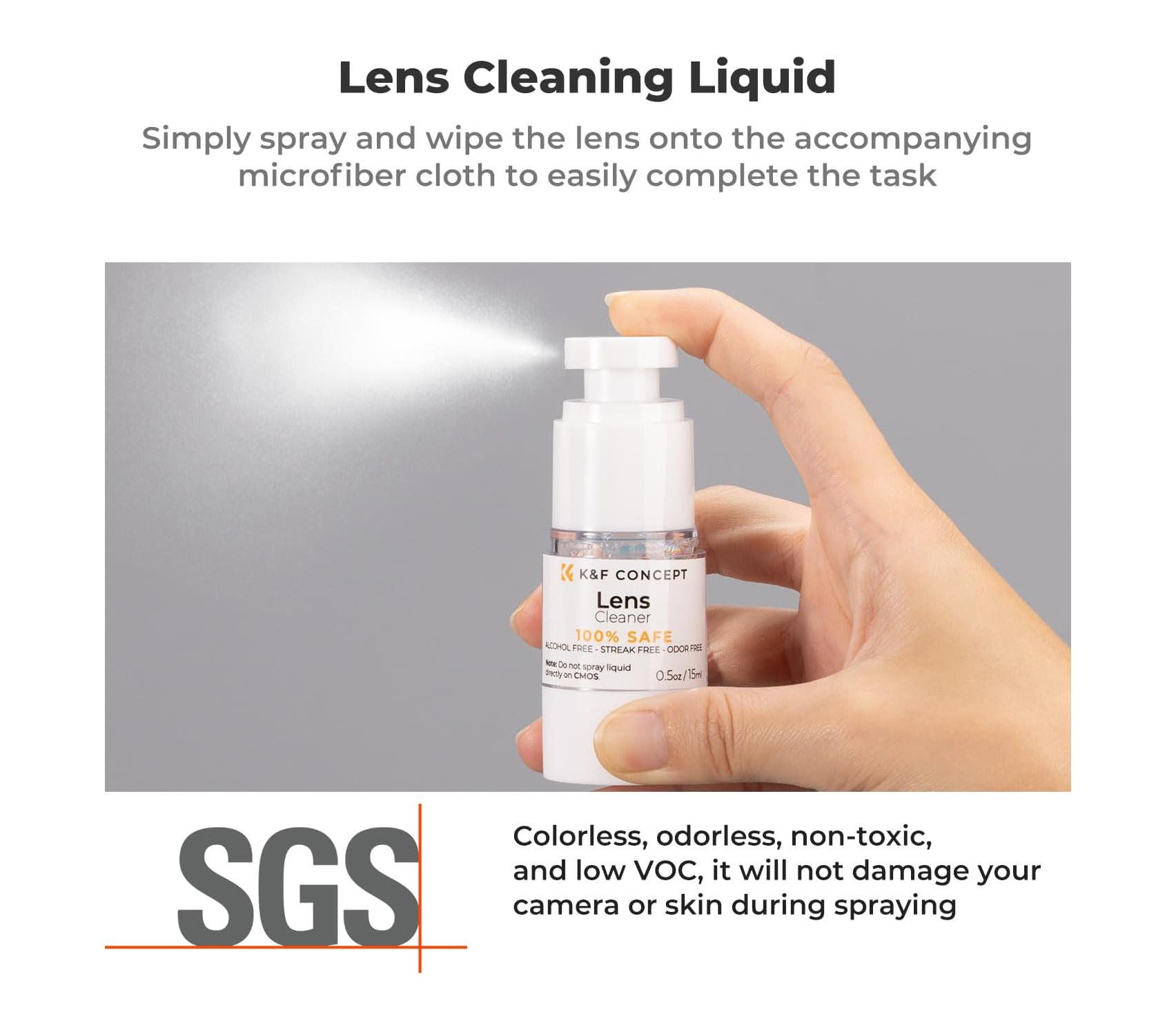 Набор для чистки оптики K&F Concept 1918, 15 в 1, салфетки, карандаш, груша, жидкость