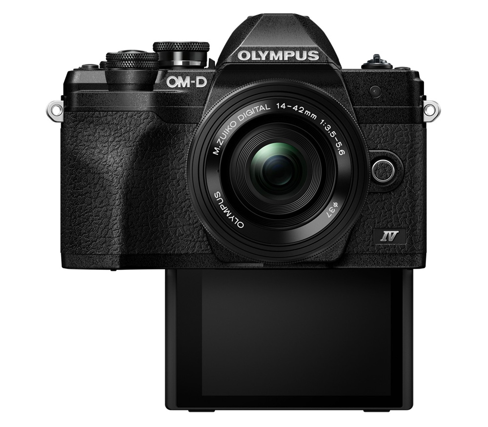 Беззеркальный фотоаппарат Olympus OM-D E-M10 Mark IV Kit 14-42 EZ + 40-150 R, черный