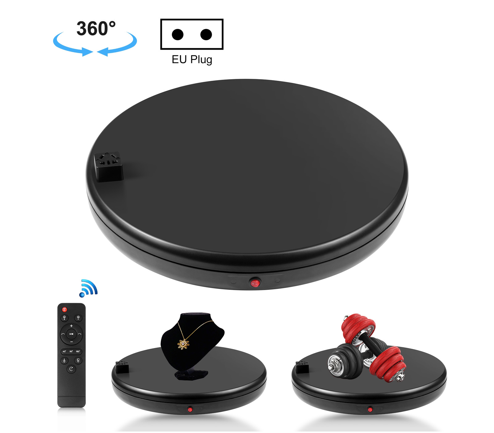 Поворотный стол Puluz PU3147 с пультом управления и розеткой, 45 см, до 100 кг, черный (уцененный)