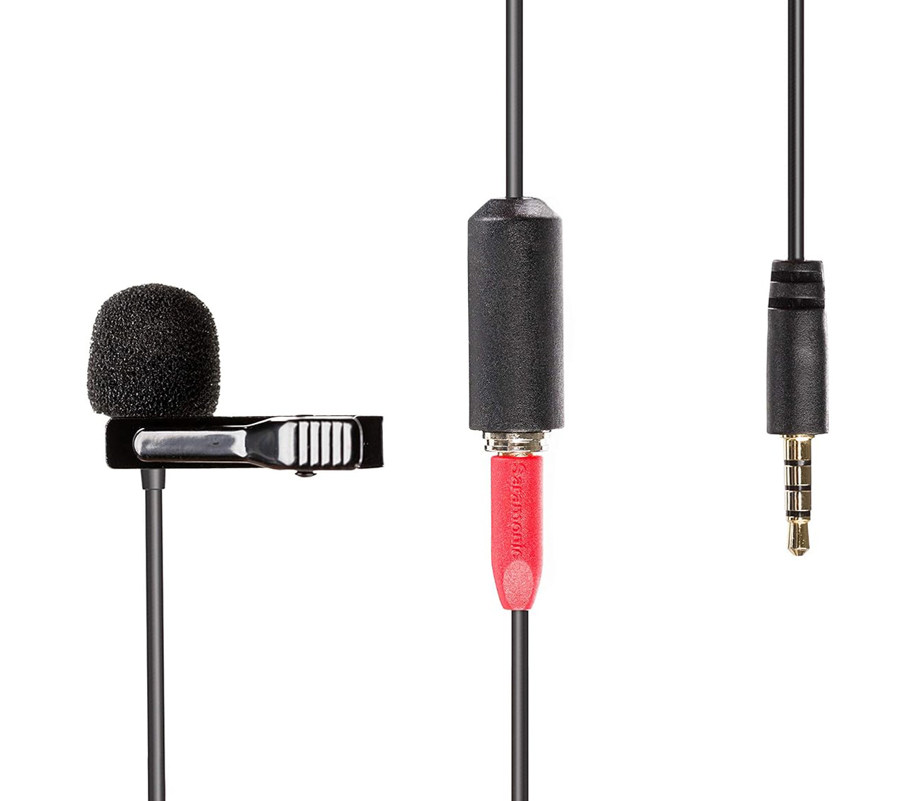 Микрофон Saramonic SR-LMX1+, петличный, 3.5 мм TRRS, с удлинителем 4 м