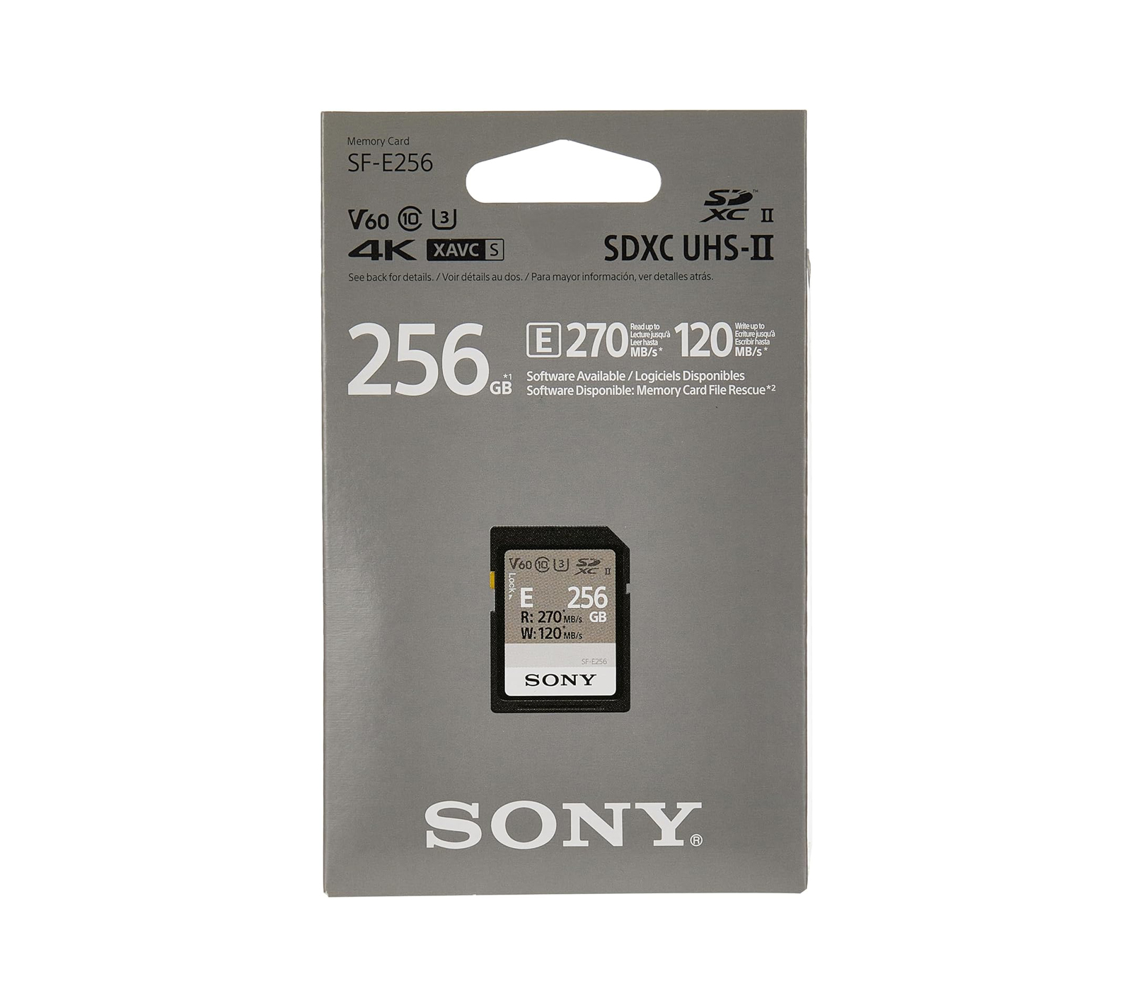 Карта памяти Sony SDXC 256GB UHS-II V60 120/270Mb/s