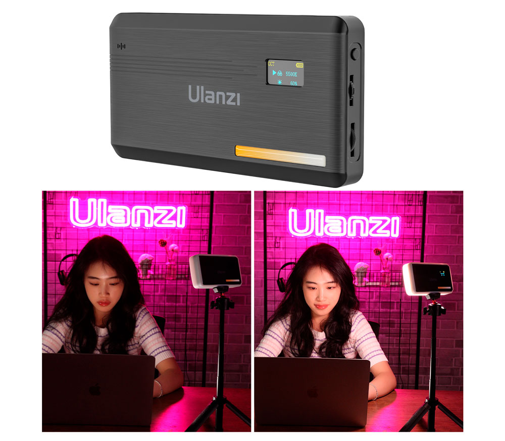 Светодиодный осветитель Ulanzi VL200 Bi-color, 8 Вт, 2500-9000 K, аккумулятор