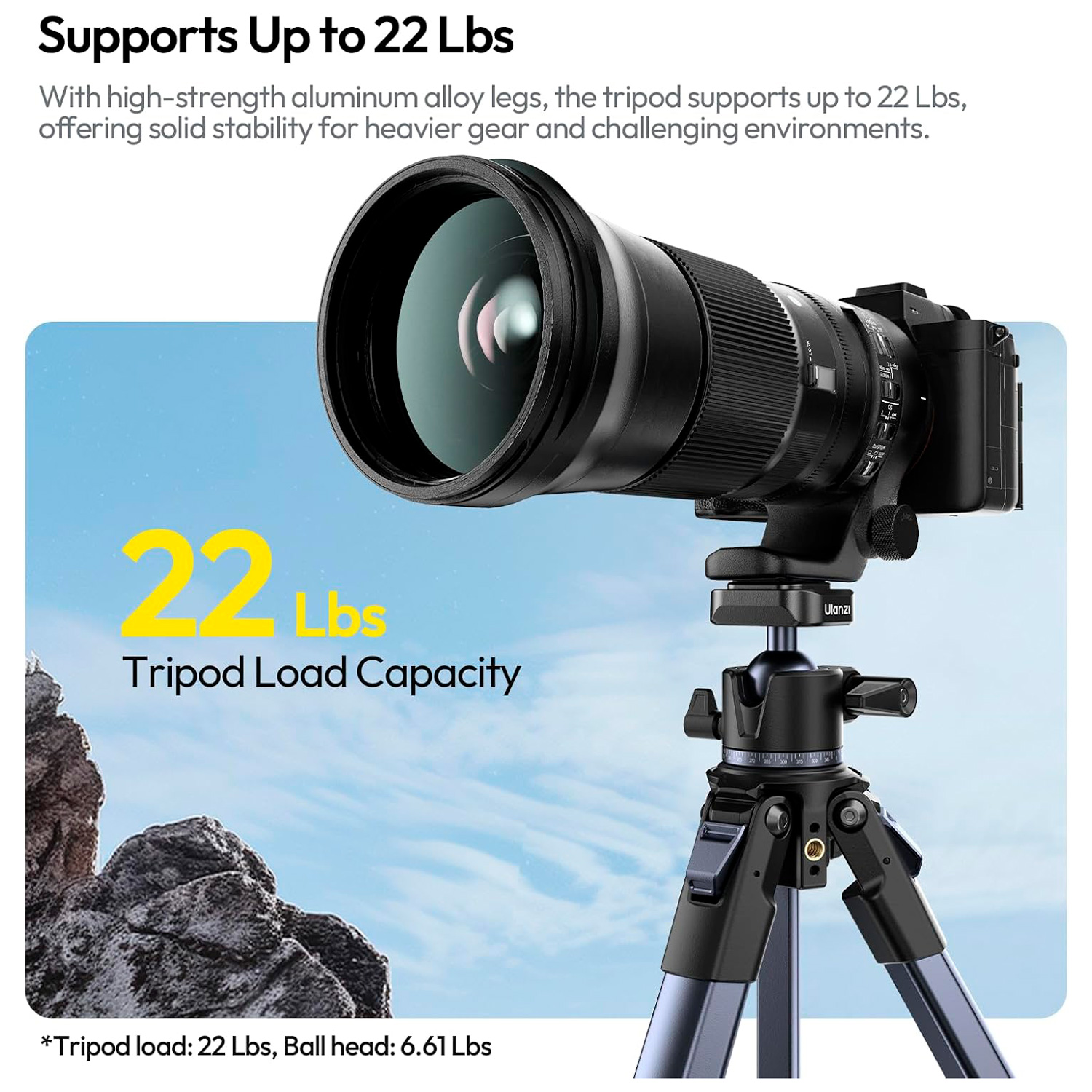 Штатив Ulanzi OMBRA II YING Tripod Black, черный (T156)