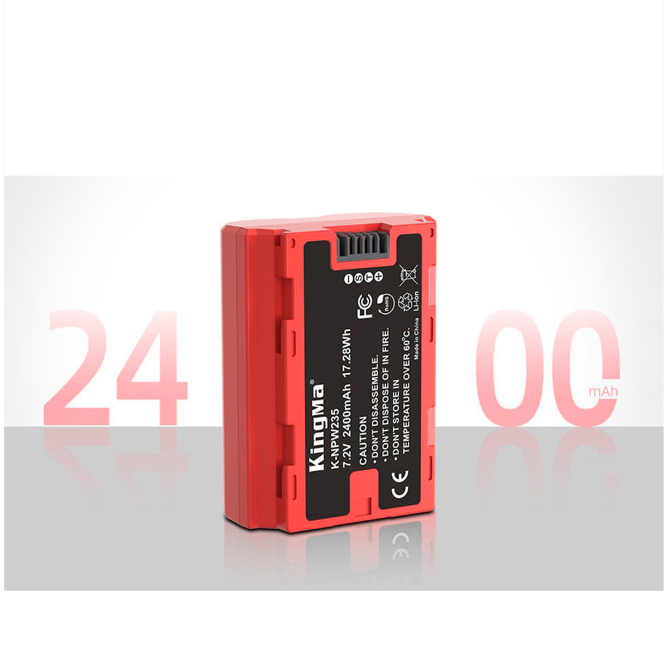 Аккумулятор Kingma NP-W235, 2400 мАч, с защитным кейсом
