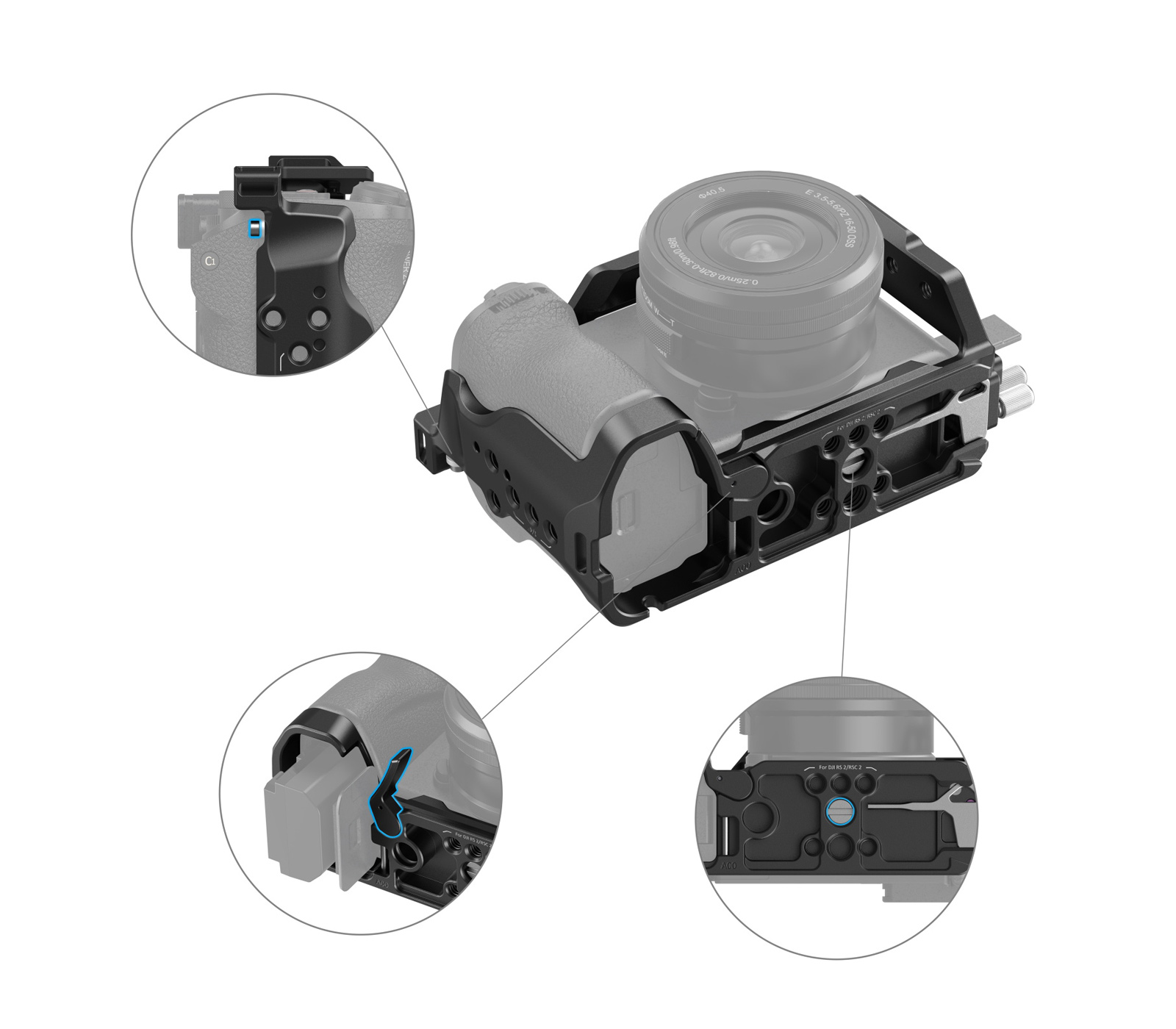 Комплект SmallRig 4336 клетка и и фиксатор кабеля для Sony A6700
