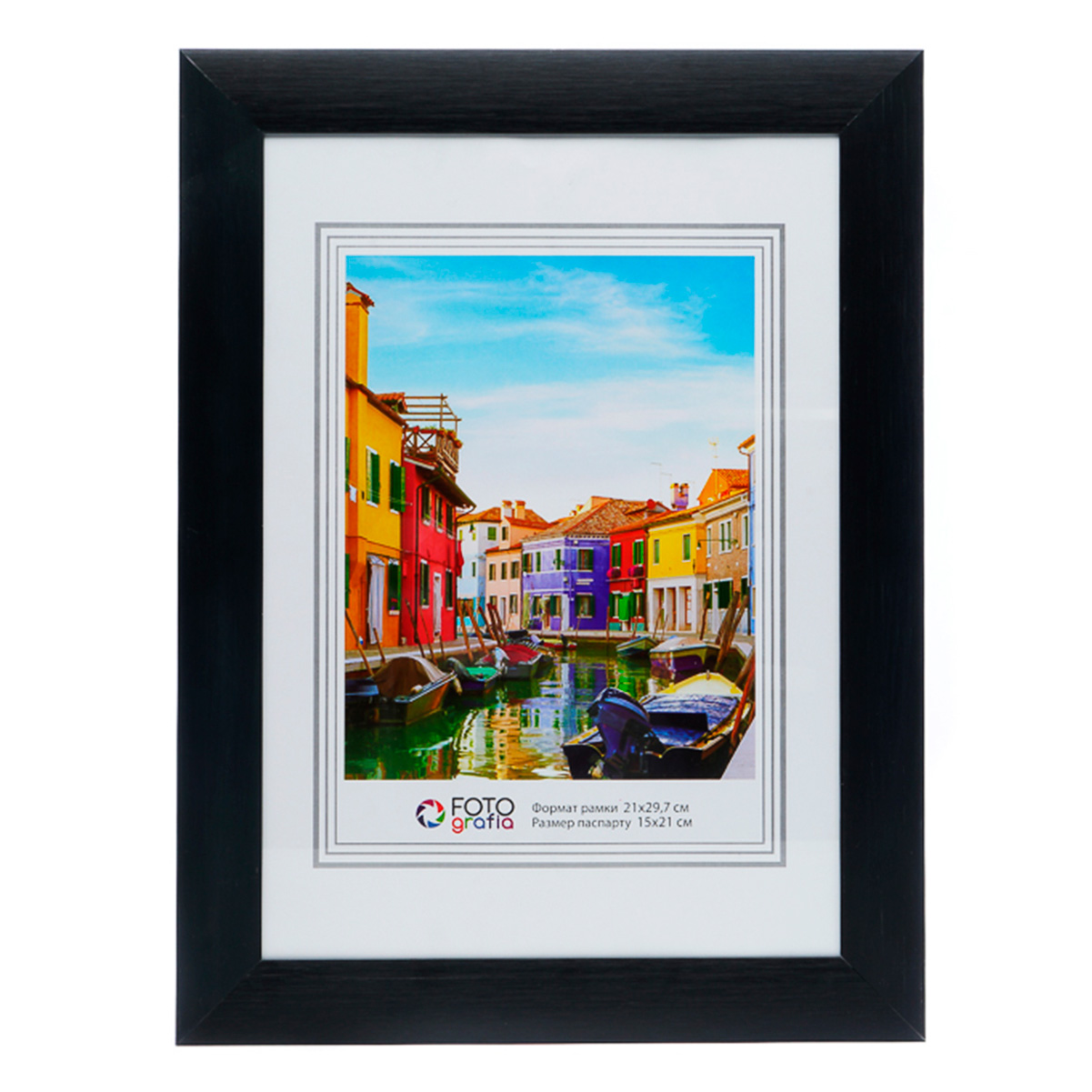 Фоторамка Fotografia А4 21x29.7 см, алюминий, черная (FFAL-9106)