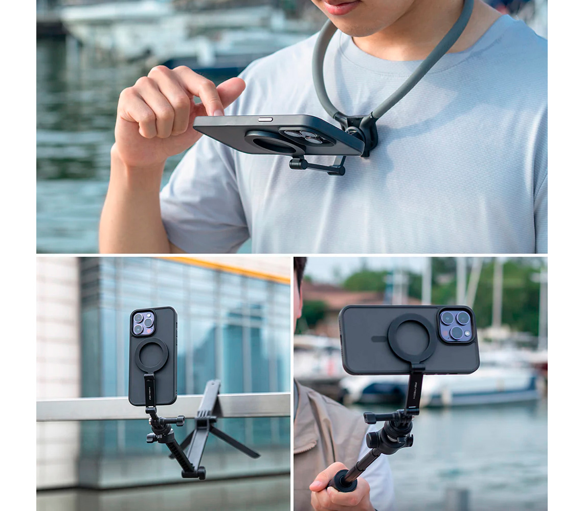 Нашейное крепление PGYTECH CapLock Magnetic Smartphone Neck Mount Max, для смартфонов и экшен-камер