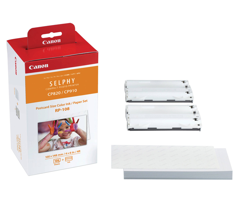 Картридж и бумага Canon RP-108, 108 отпечатков (замена KP-108 от производителя) (уцененный)