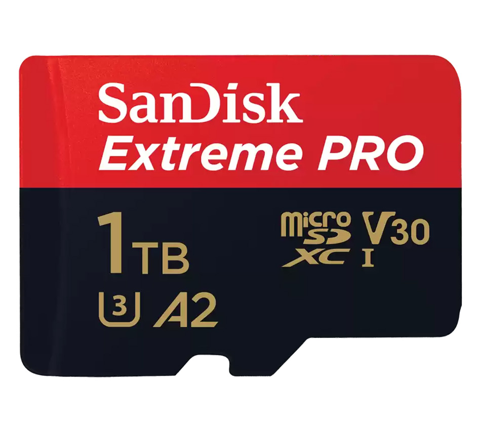 Карта памяти SanDisk MicroSDXC 1TB Extreme Pro UHS-I  A2 V30 U3 200/140MB/s + SD-адаптер (уцененный)