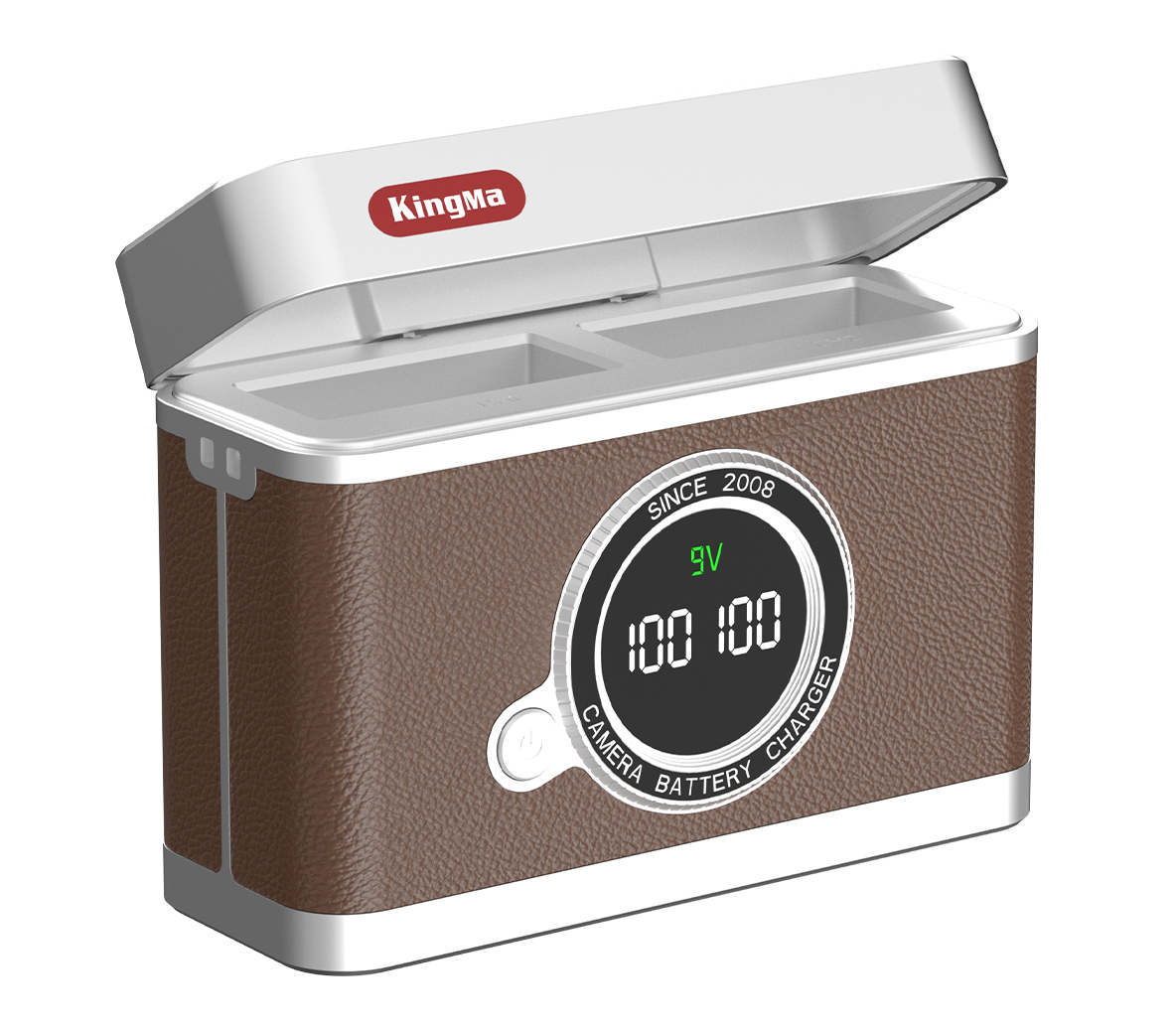 Зарядный кейс Kingma BM070-W126 для 2х Fujifilm NP-W126, коричневый