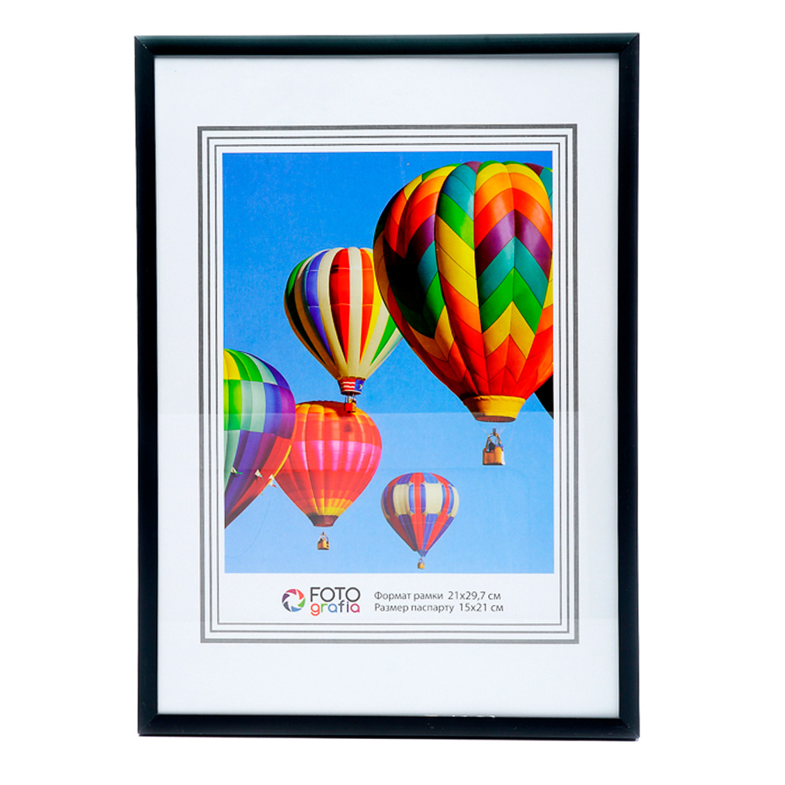 Фоторамка Fotografia А4 21x29.7 см, алюминий, черная (FFAL-8106)