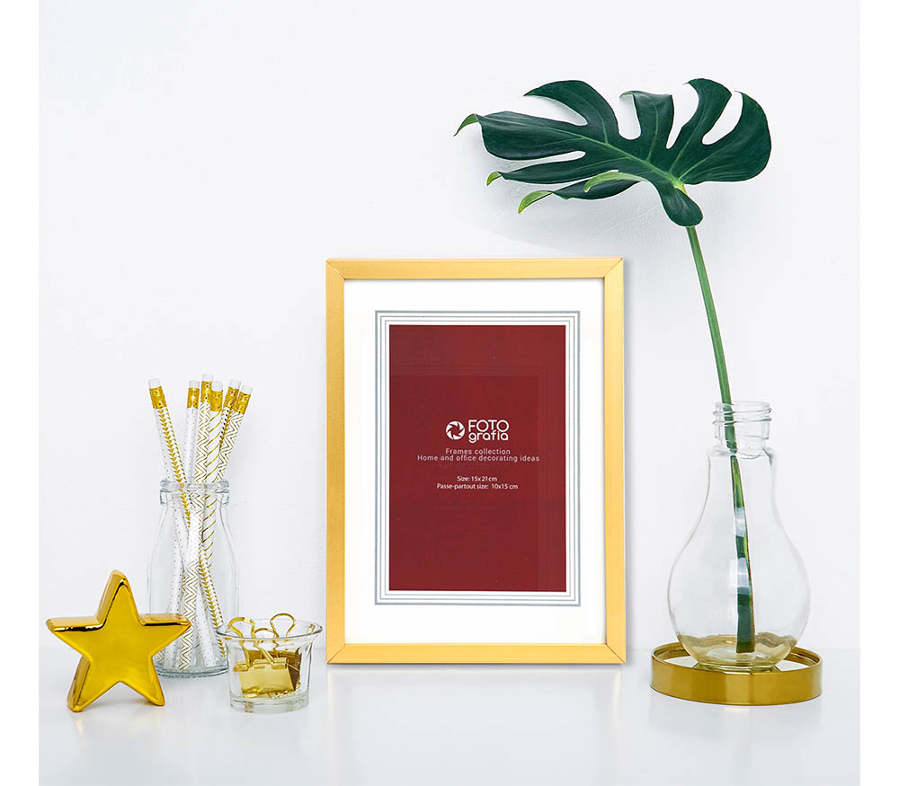 Фоторамка Fotografia 15x21 см, золотистая