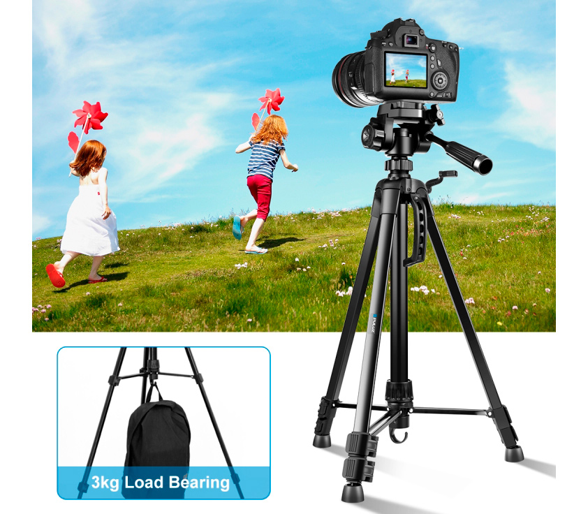 Штатив Puluz PU3096B, с головой + держатель для смартфона (уцененный)