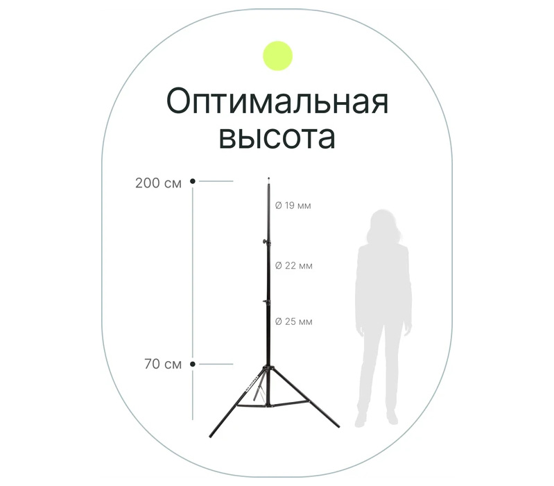 Стойка Raylab LS200B 200 см, до 2.5 кг, без амортизации