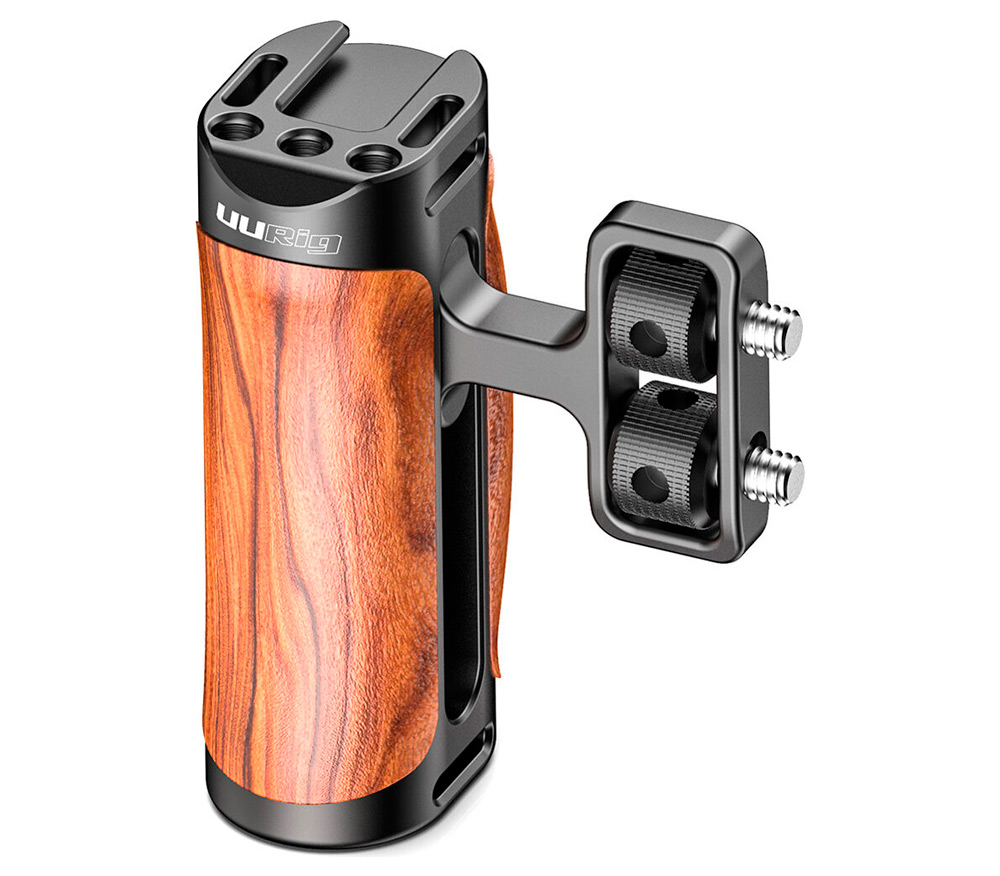 Ручка Ulanzi UURig R075, Universal Wooden Side, боковая, деревянная, на 2 винта 1/4"
