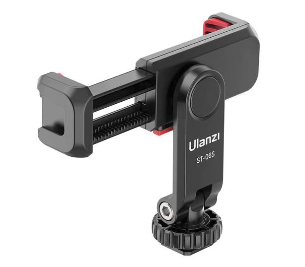 Держатель для смартфона, Ulanzi ST-06S, поворотный, с 2 башмаками, черный