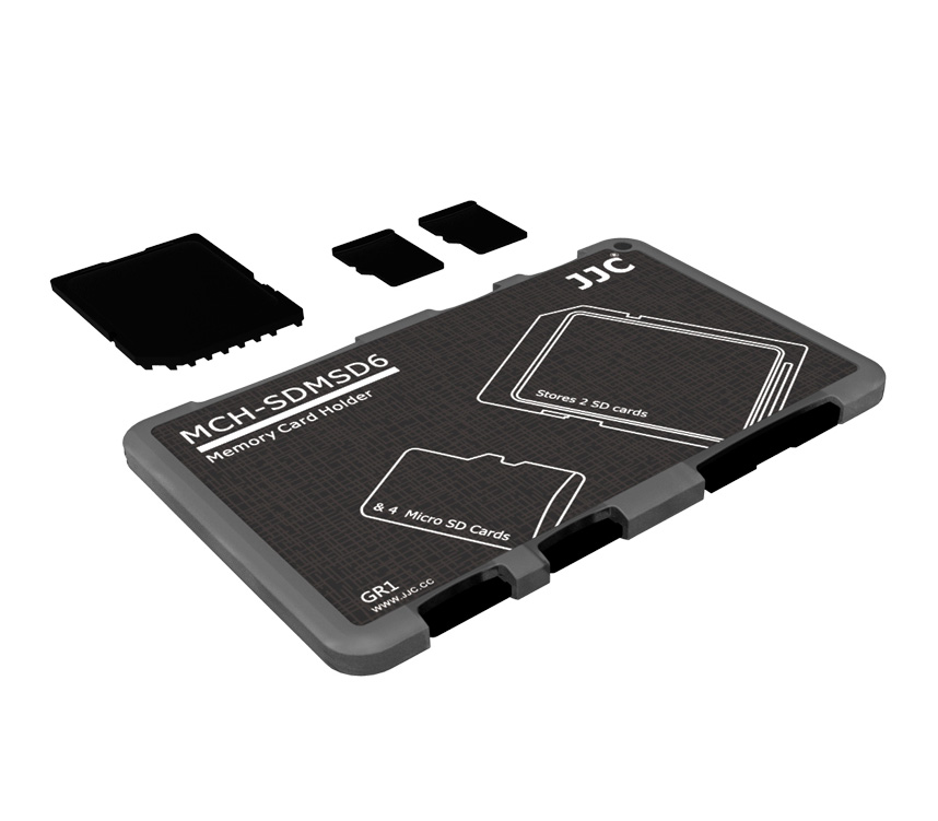 Кейс для карт памяти JJC MCH-SDMSD6GR, 2 SD + 4 MicroSD