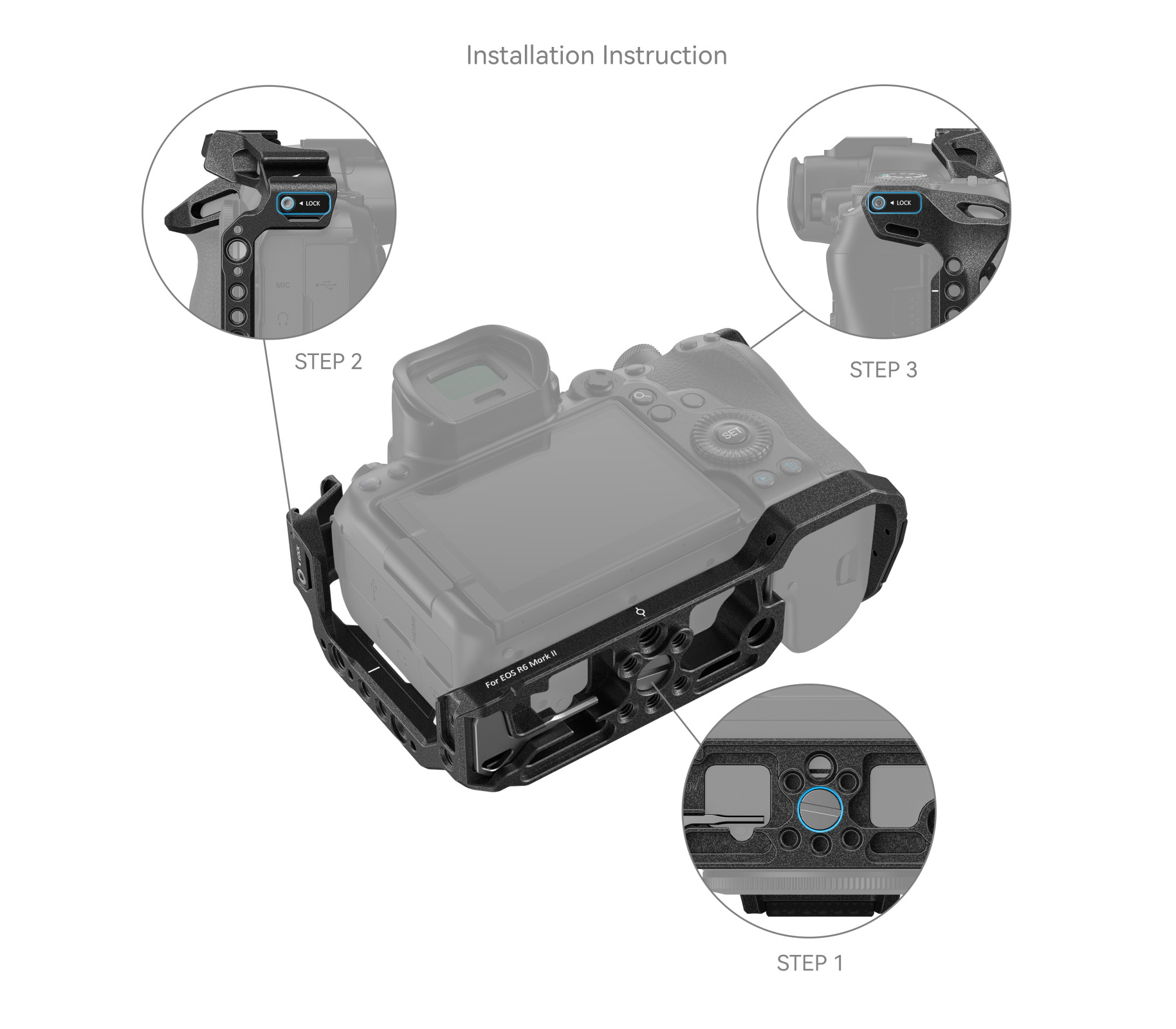 Клетка SmallRig 4161 Black Mamba для Canon EOS R6 Mark II
