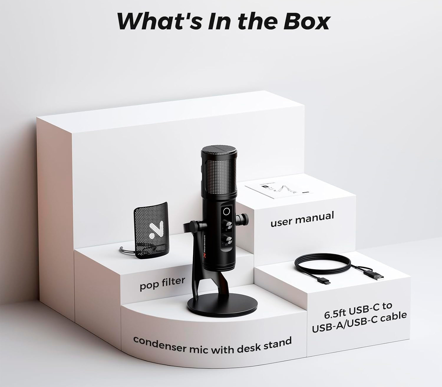 USB микрофон Nearity NearStream AM35U, с RGB подсветкой и шумоподавлением