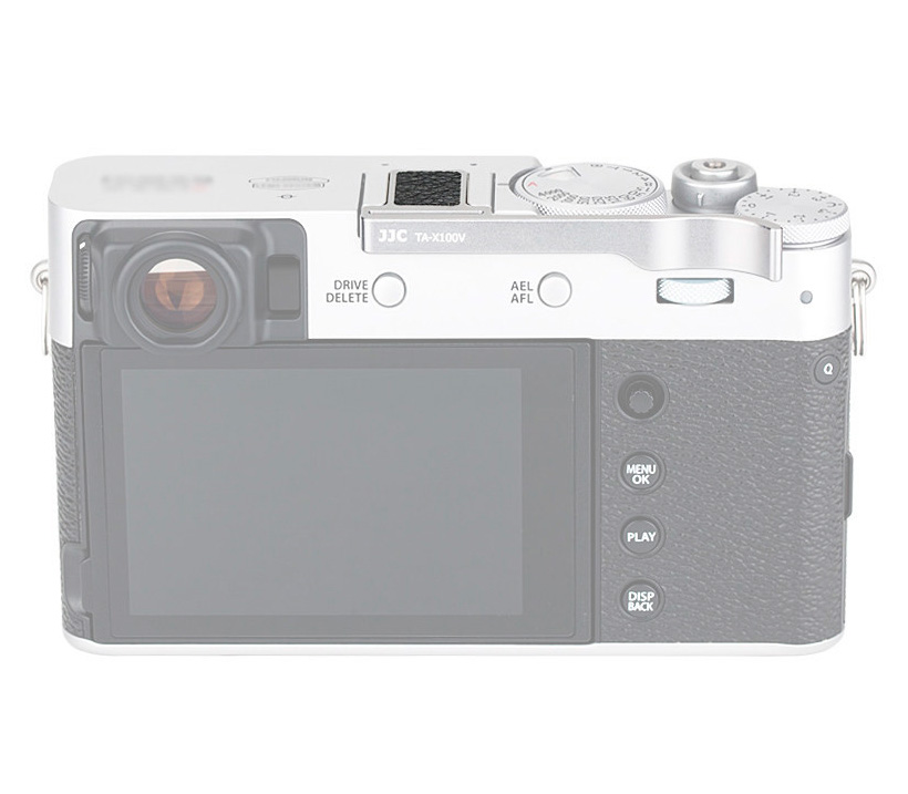 Упор для большого пальца JJC TA-X100V для Fujifilm X100-X100VI, X-E3, X-E4, серебристый